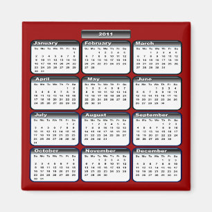 Schwarzer Magnet des Kalender-2011
