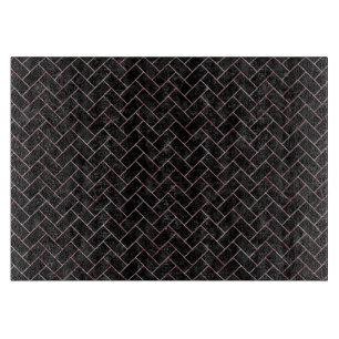 SCHWARZER MARMOR BRICK2 U. ROTER U. WEISSER MARMOR SCHNEIDEBRETT