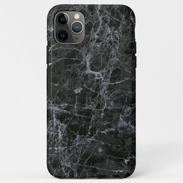 Schwarzer Marmor Case-Mate iPhone Hülle (Rückseite)