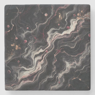 Schwarzer Marmor Einfache Stone & Granite Trinkbeh Steinuntersetzer
