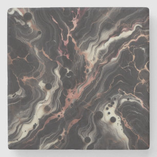 Schwarzer Marmor Einfache Stone & Granite Trinkbeh Steinuntersetzer