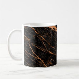 schwarzer Marmor mit goldenen Adern, Kaiser-Marmor Kaffeetasse