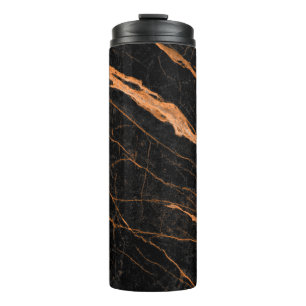 schwarzer Marmor mit goldenen Adern, Kaiser-Marmor Thermosbecher