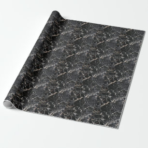 Schwarzer Marmor: natürliche abstrakte Textur. Geschenkpapier