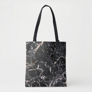 Schwarzer Marmor Naturstein abstrakter Grund Tasche