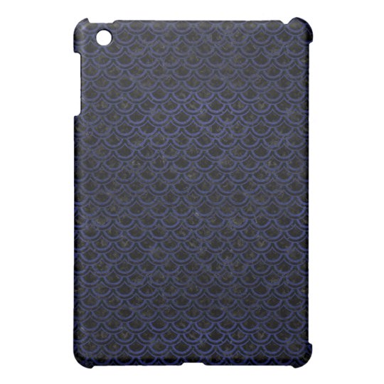 SCHWARZER MARMOR SCALES2 U. BLAUES LEDER iPad MINI HÜLLE