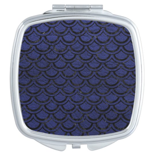 SCHWARZER MARMOR SCALES2 U. BLAUES LEDER (R) SCHMINKSPIEGEL