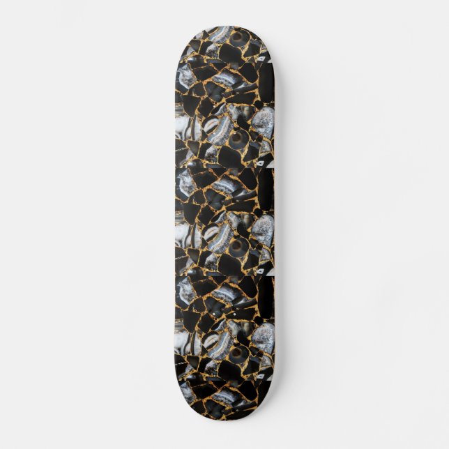 Schwarzer Marmor Skateboard (Vorderseite)