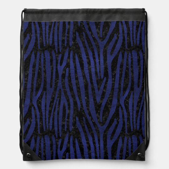 SCHWARZER MARMOR SKIN4 U. BLAUES LEDER (R) SPORTBEUTEL