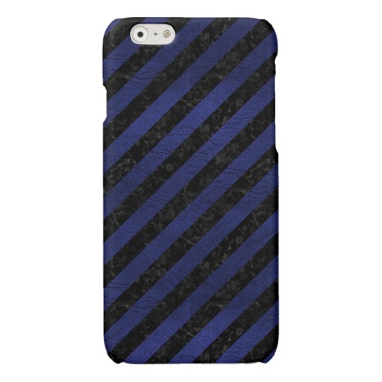 SCHWARZER MARMOR STRIPES3 U. BLAUES LEDER