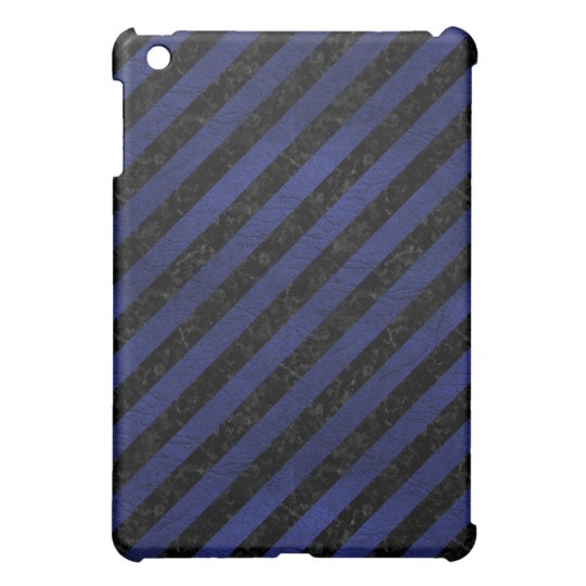 SCHWARZER MARMOR STRIPES3 U. BLAUES LEDER iPad MINI SCHALE