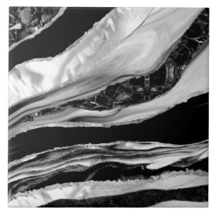 Schwarzer Marmor und Mutter der Perle Fliese