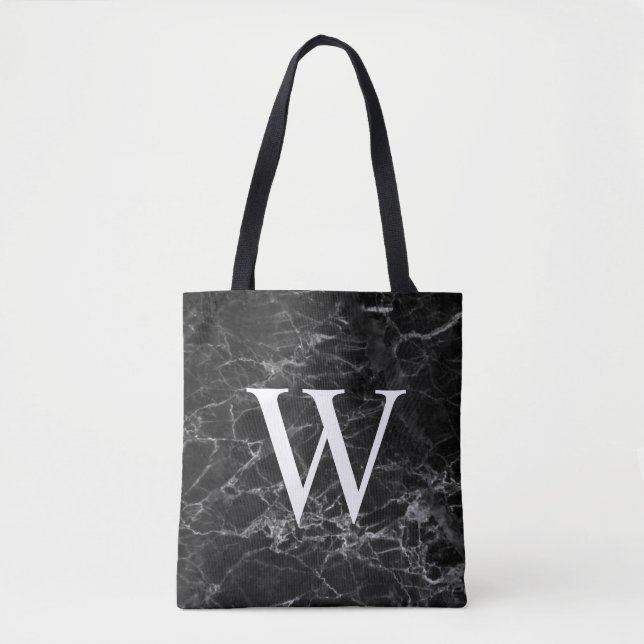 Schwarzer Marmor Urtontasche Tasche (Vorderseite)