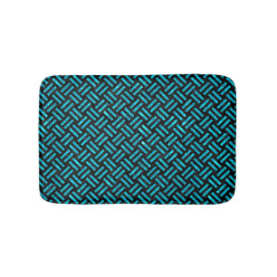 SCHWARZER MARMOR WOVEN2 U. TÜRKIS-MARMOR BADEMATTE