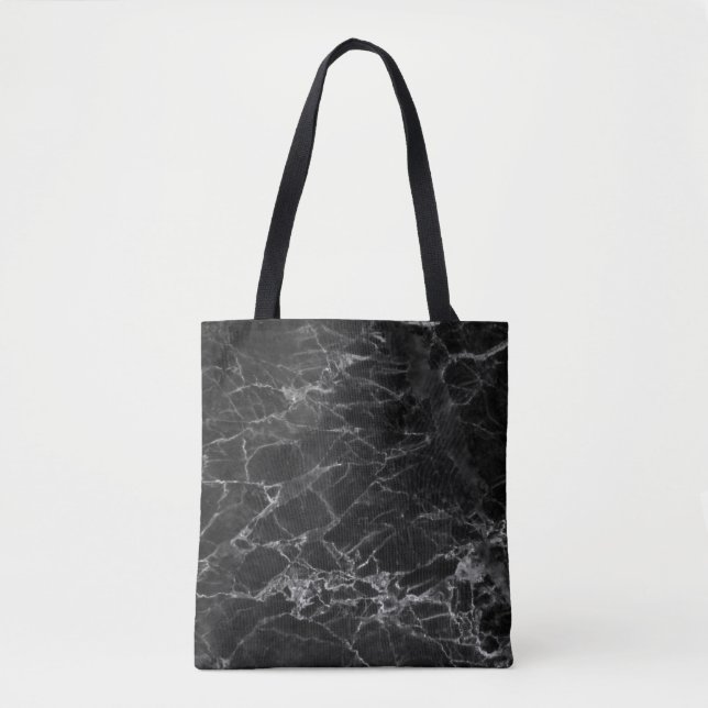 Schwarzer Marmorsteinlook Tasche (Vorderseite)