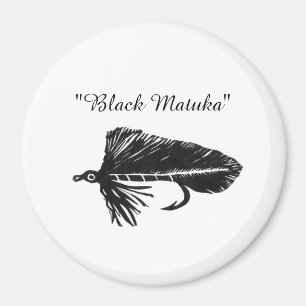 Schwarzer Matuka Ausläufer, Fliegenfischen, Magnet