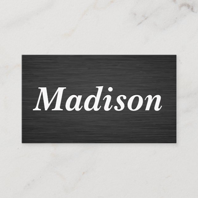 Schwarzer metallischer Hintergrund Visitenkarte (Vorderseite)