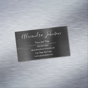 Schwarzer Metallischer Wald Modernste und elegante Magnetische Visitenkarte