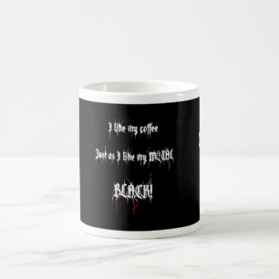 Schwarzer Metallkaffee Kaffeetasse