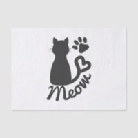 Schwarzer Miezekatze-Katzen-und "Meow-"