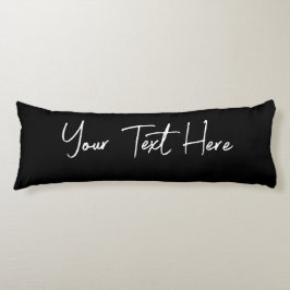Schwarzer Minimaler moderner, handgeschriebener, b Seitenschläferkissen