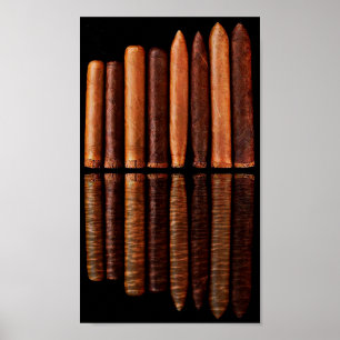 Schwarzer Minimalismus Kubaner Habana ZigarrenVip Poster