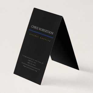 Schwarzer minimalist schlichter Premium-Luxus-Lein Visitenkarten
