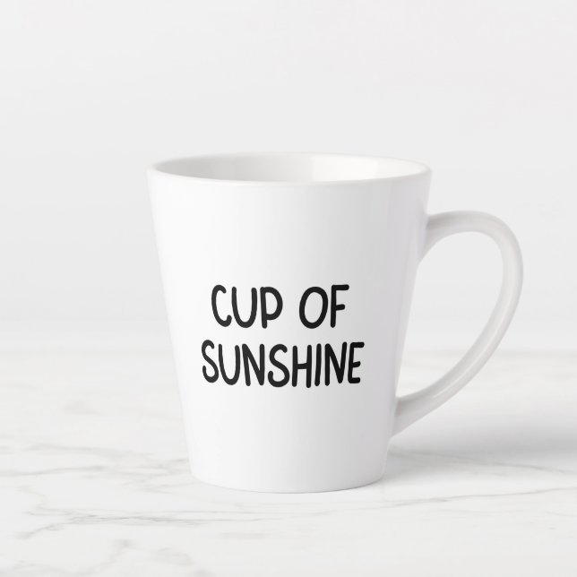 Schwarzer Minimalistischer Typografischer Cup der  Milchtasse (Rechts)