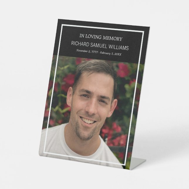 Schwarzer Minimalwert für benutzerdefiniertes Memo Sockelschild (Vorderseite)