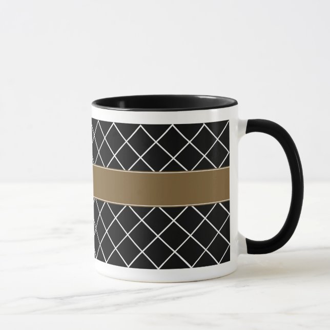 Schwarzer mit Monogramm Männer Browns Tasse (Rechts)