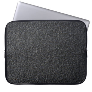 Schwarzer moderner Granit Laptopschutzhülle