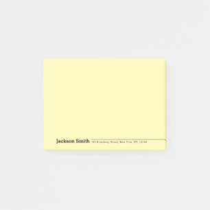 Schwarzer moderner minimalistisch personalisierter post-it klebezettel