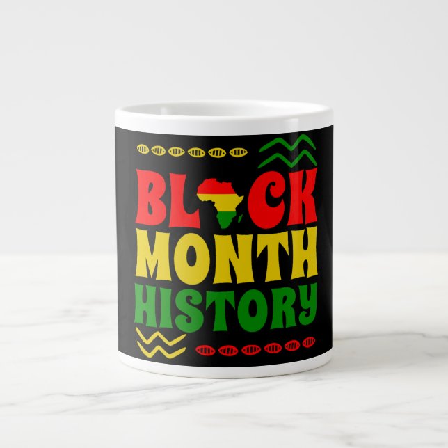 Schwarzer Monat der Geschichte, afrikanisch-amerik Jumbo-Tasse (Vorderseite)