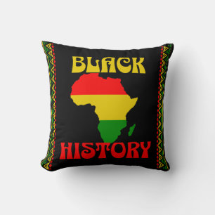 Schwarzer Monat der Geschichte, afrikanisch-amerik Kissen