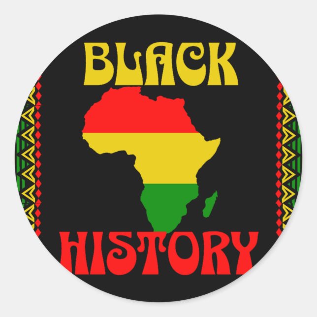 Schwarzer Monat der Geschichte, afrikanisch-amerik Runder Aufkleber (Vorderseite)
