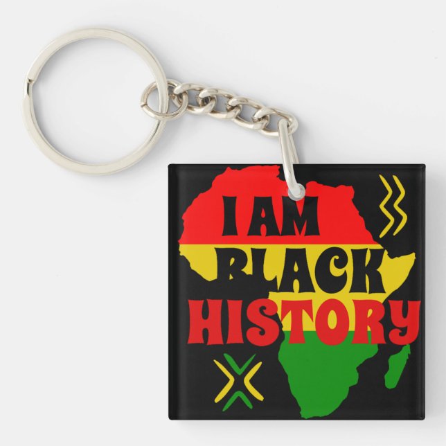 Schwarzer Monat der Geschichte, afrikanisch-amerik Schlüsselanhänger (Vorderseite)