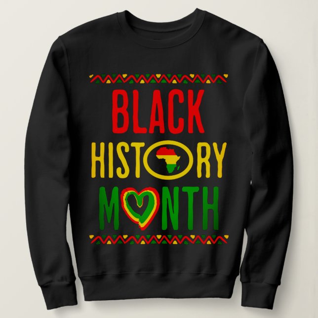 Schwarzer Monat, Juneteenth, Schwarze Geschichte M Sweatshirt (Design vorne)