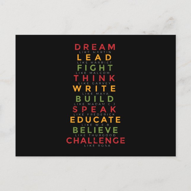 Schwarzer Monat Postkarte (Vorderseite)