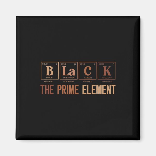 Schwarzer Monatszeitraum des Primärelements Magnet (Vorne)