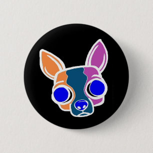 Schwarzer Mönch-Welpen-Knopf Button