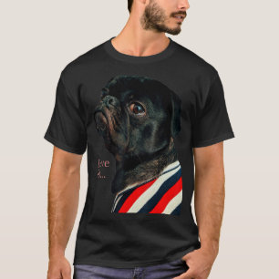Schwarzer Mops Frauen Männer Mops Mama Vater Leben T-Shirt