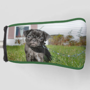 Schwarzer Mops Golf Headcover