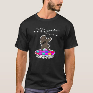 Schwarzer Mops-Hund Dabbing Trau Dich Anders Tierb T-Shirt