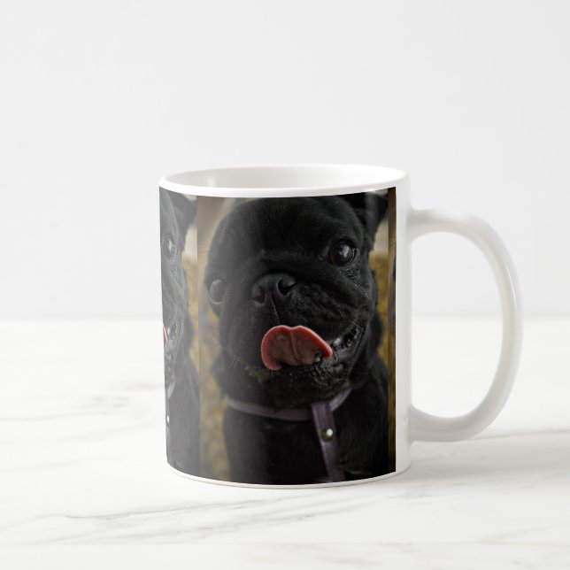 Schwarzer Mops Kaffeetasse (Rechts)