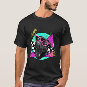 Schwarzer Mops mit rosa Sonnenbrille Classic 133 T-Shirt