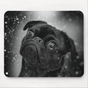 Schwarzer Mops Mousepad