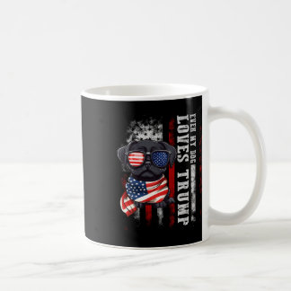 Schwarzer Mops sogar mein Hund Lieben Trump Funny Kaffeetasse