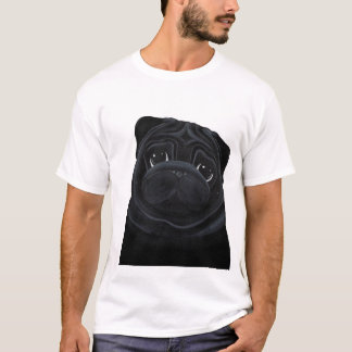 Schwarzer Mops-T - Shirt