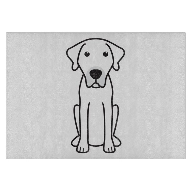 Schwarzer Mund-Kanaille-HundeCartoon Schneidebrett (Vorderseite)