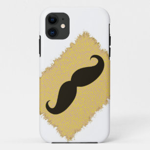 Schwarzer Mustache auf Leopardenhaut Case-Mate iPhone Hülle